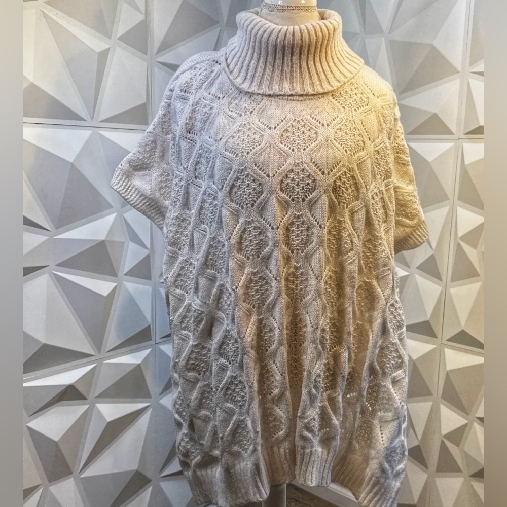NEW!  Lauren Conrad Oversized Cable Knit Poncho Sweater